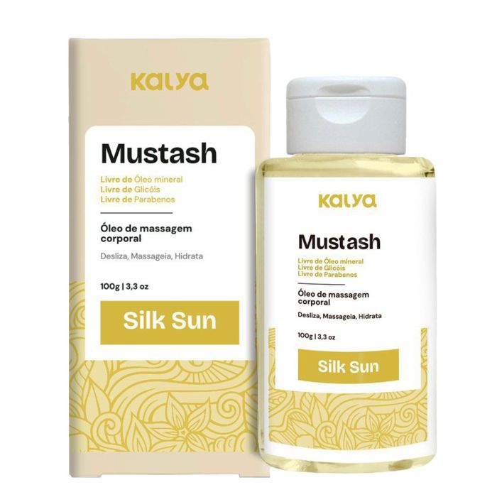 Mustash Silk Sun óleo Para Massagem Corporal Efeito Hot 100g Kalya