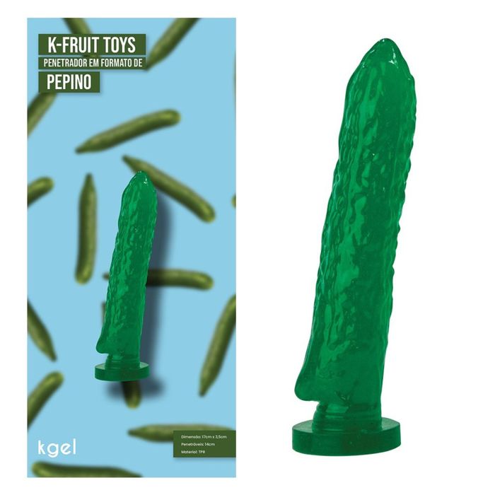 K-fruit Toys Prótese Em Formato De Pepino 17 X 3,5cm Kgel