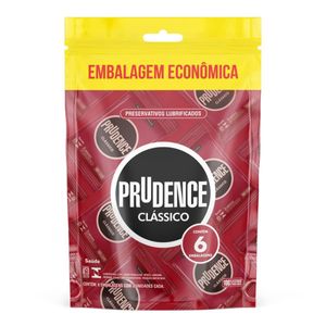 Preservativo Clássico Lubrificado Embalagem Econômica 6 Packs Prudence