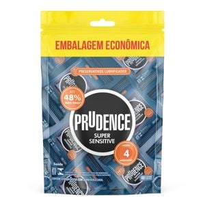 Preservativo Super Sensitive Embalagem Econômica 4 Packs Prudence