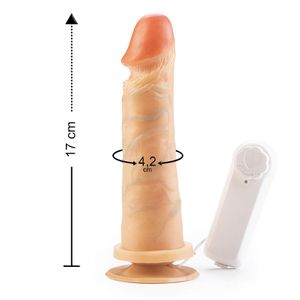 Pênis Ultra Realístico Vibratório 17 X 4,2cm Linha Real Dick Sexy Fantasy