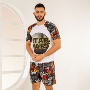 Pijama Masculino Estampado Star Wars Amável Moda Intima