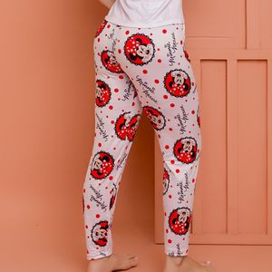 Pijama Feminino Calça E Regata Minnie Mouse Amável Moda íntima