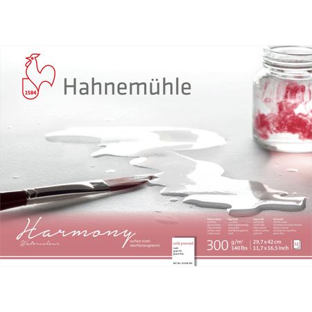 Papel Hahnemühle Harmony Watercolour A3 300g/m² 12 Folhas (várias Texturas)