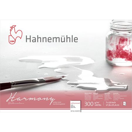 Papel Hahnemühle Harmony Watercolour (17,8x25,4cm) 300g/m² 12 Folhas (várias Texturas)