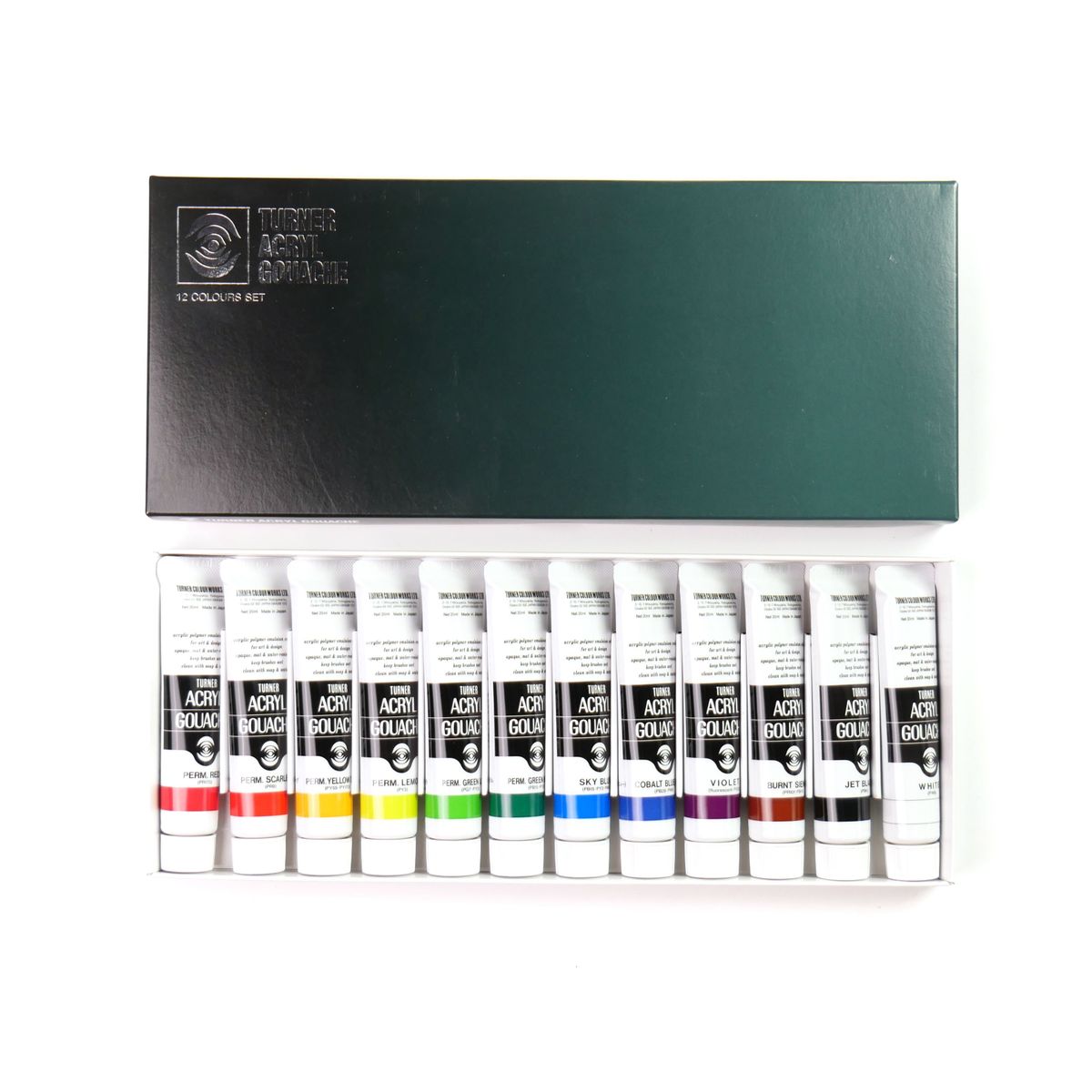 Kit Guache Acrílica Turner Colour Works 12 Cores 20ml
