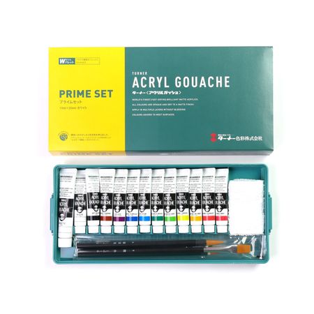 Kit Guache Acrílica Turner Colour Works Prime Set C/ 19 Unidades
