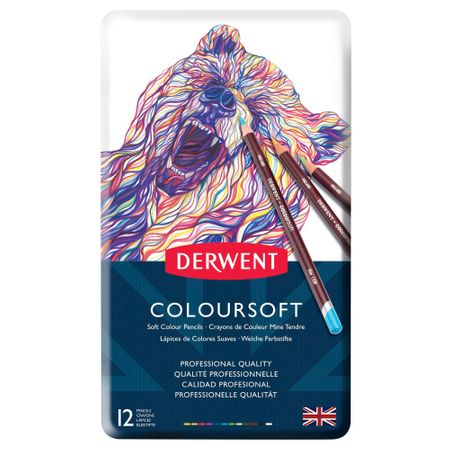 Kit Lápis Derwent Coloursoft C/ 12 Cores