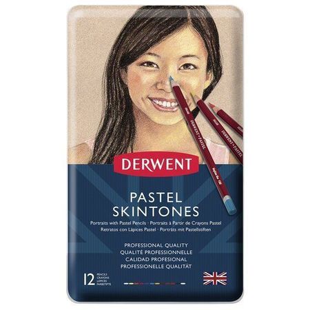Lápis Derwent Pastel C/ 12 Cores Skintones