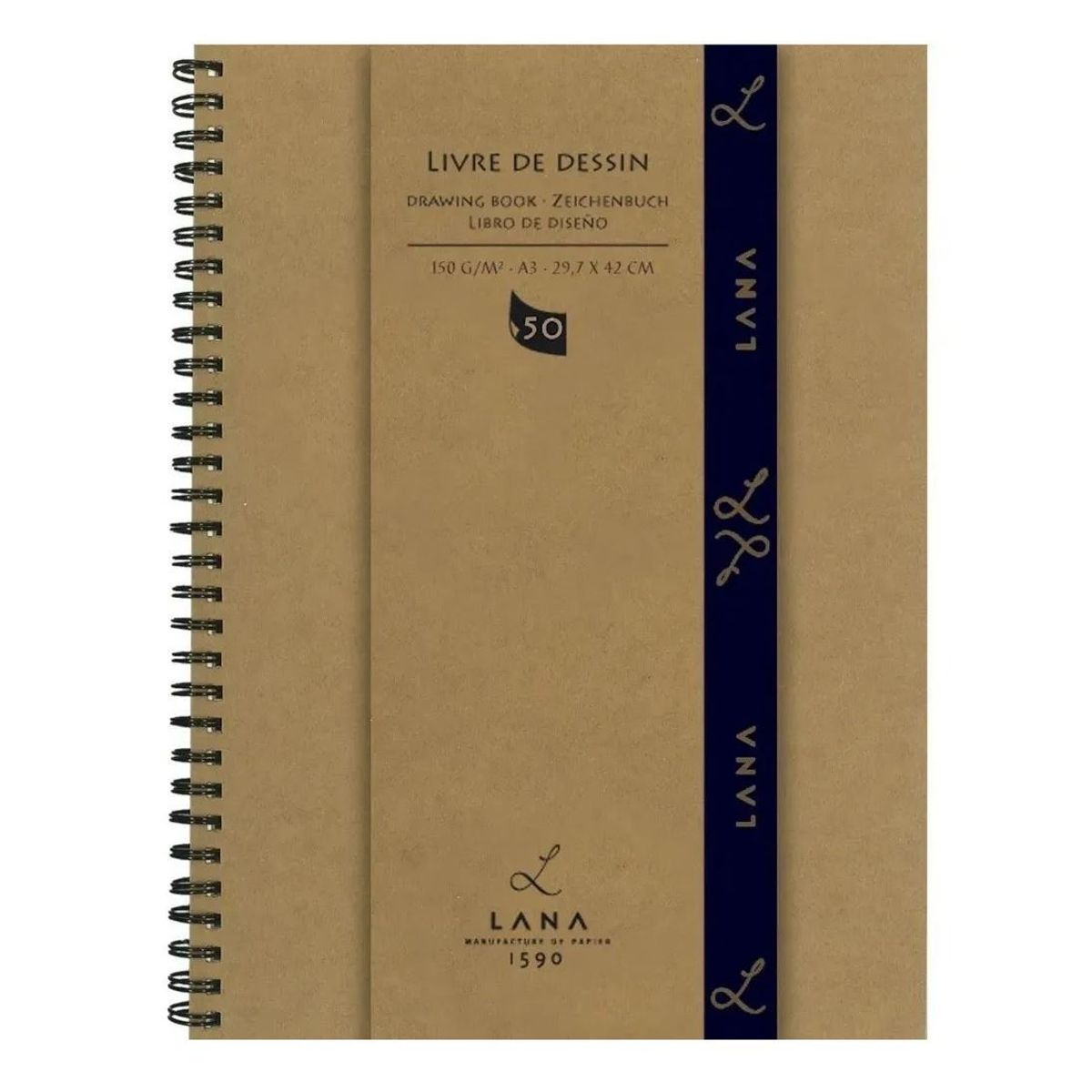 Sketchbook Lana Livre De Dessin A3 150g/m² 50 Folhas 
