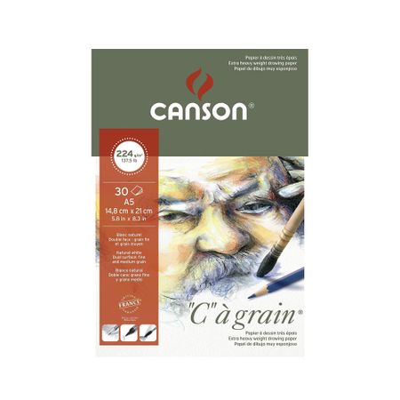 Bloco Canson “c” à Grain A5 224g/m² 30 Folhas 