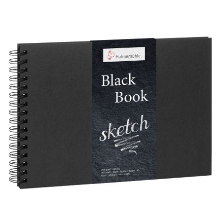 Sketchbook Hahnemühle Black Book Espiral A5 250g/m² 30 Folhas 