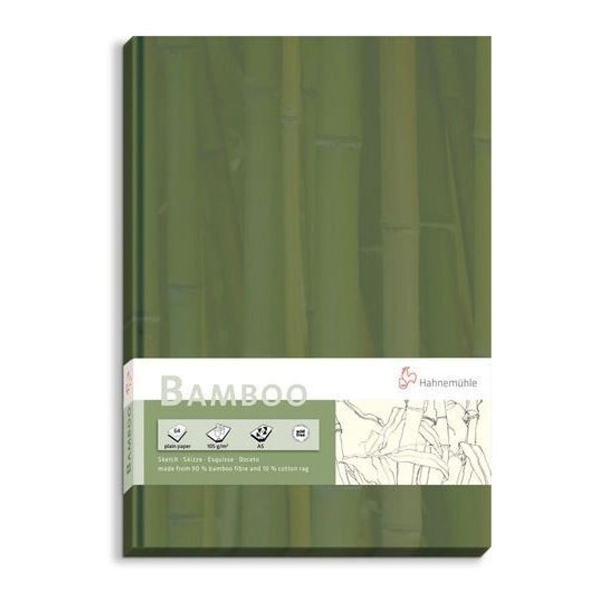 Sketchbook Hahnemühle Bamboo Sketch A5 105g/m² 64 Folhas
