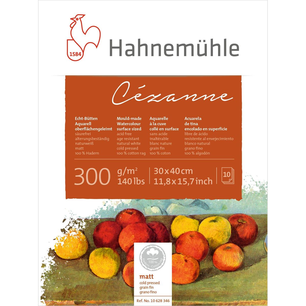 Papel Hahnemühle Cezanne (30x40cm) 300g/m² 10 Folhas