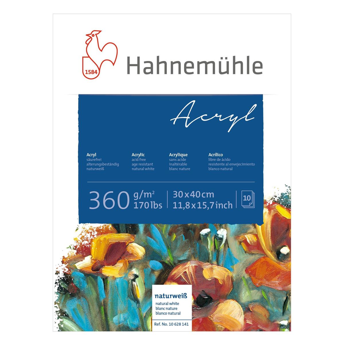 Papel Hahnemühle Acryl (30x40cm) 360g/m² 10 Folhas 
