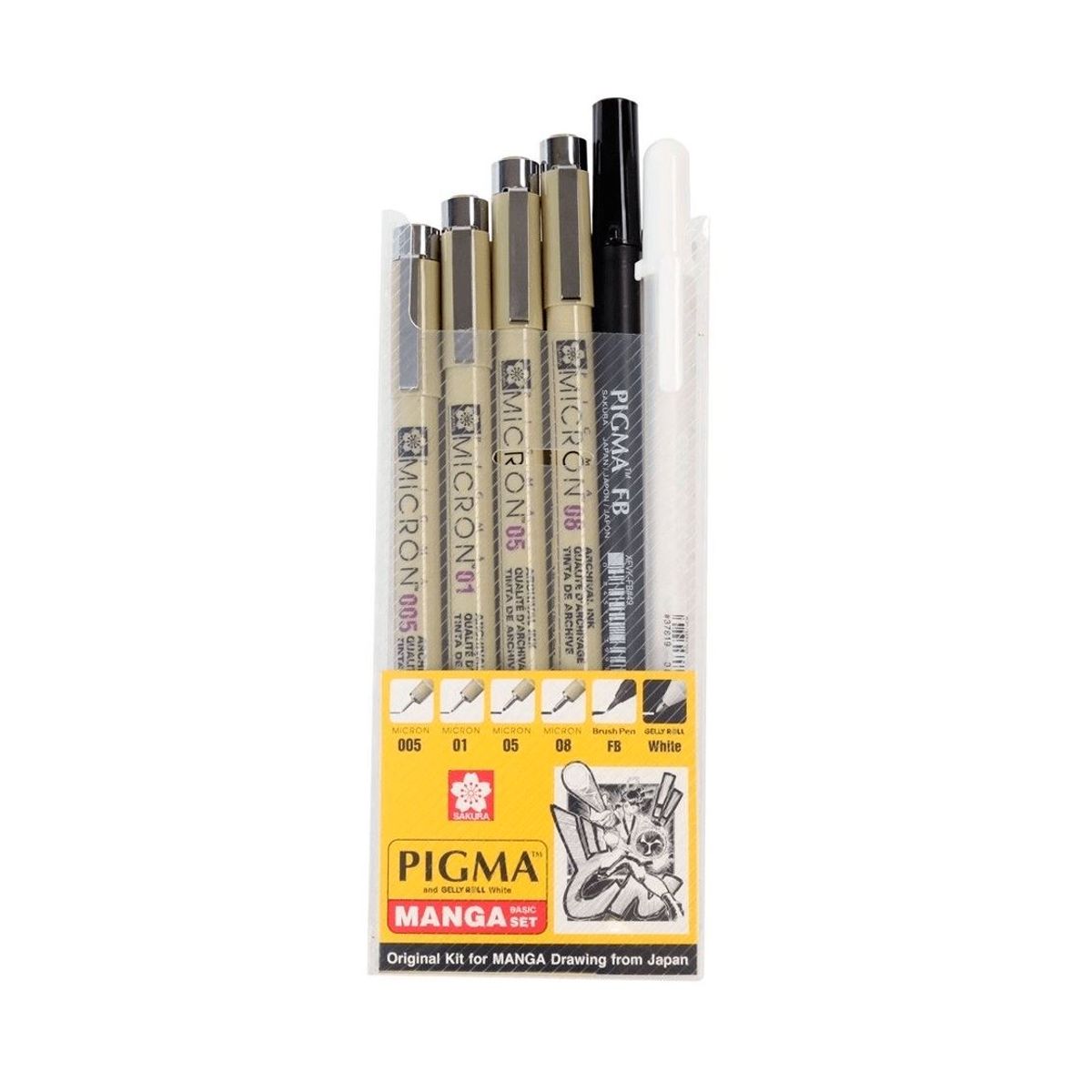Kit Caneta Sakura Pigma® Micron Mangá C/ 6 Unidades