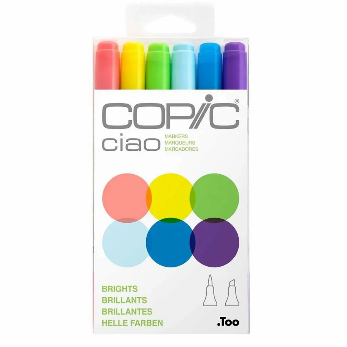 Kit Copic Ciao 6 Cores Brights