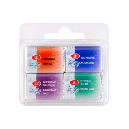 Kit 4 Tintas Aquarela White Nights em Pastilha Mix 3