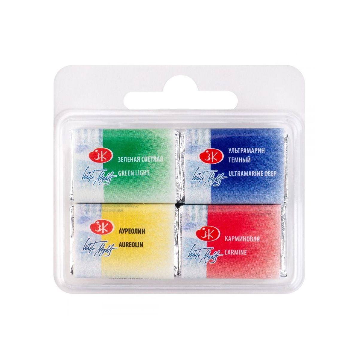 Kit 4 Tintas Aquarela White Nights em Pastilha Mix 5