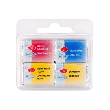 Kit 4 Tintas Aquarela White Nights em Pastilha Mix 6