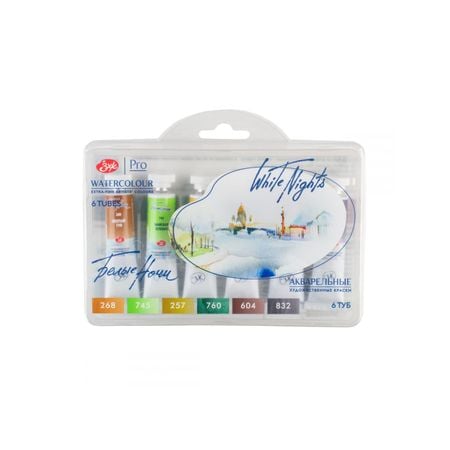 Kit 6 Tintas Aquarela White Nights em Tubo Forest Landscape - 2111