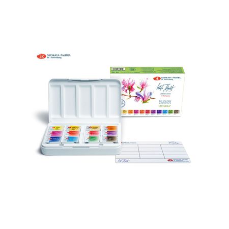 Kit 12 Tintas Aquarela White Nights em Pastilha Botanica - 1874