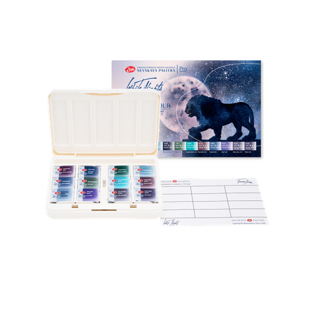 Kit 12 Tintas Aquarela White Nights em Pastilha Tons Granulados - 2005