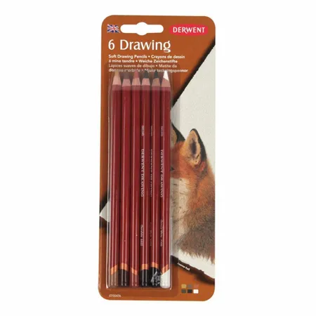 Kit Lapis de Cor Permanente Derwent Drawing Blister 6 Cores