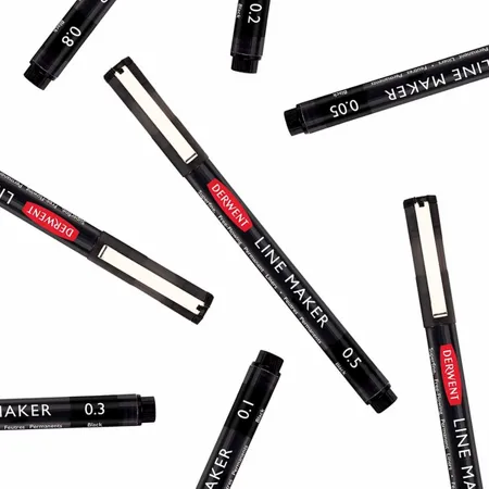 Caneta Nanquim Line Maker Derwent