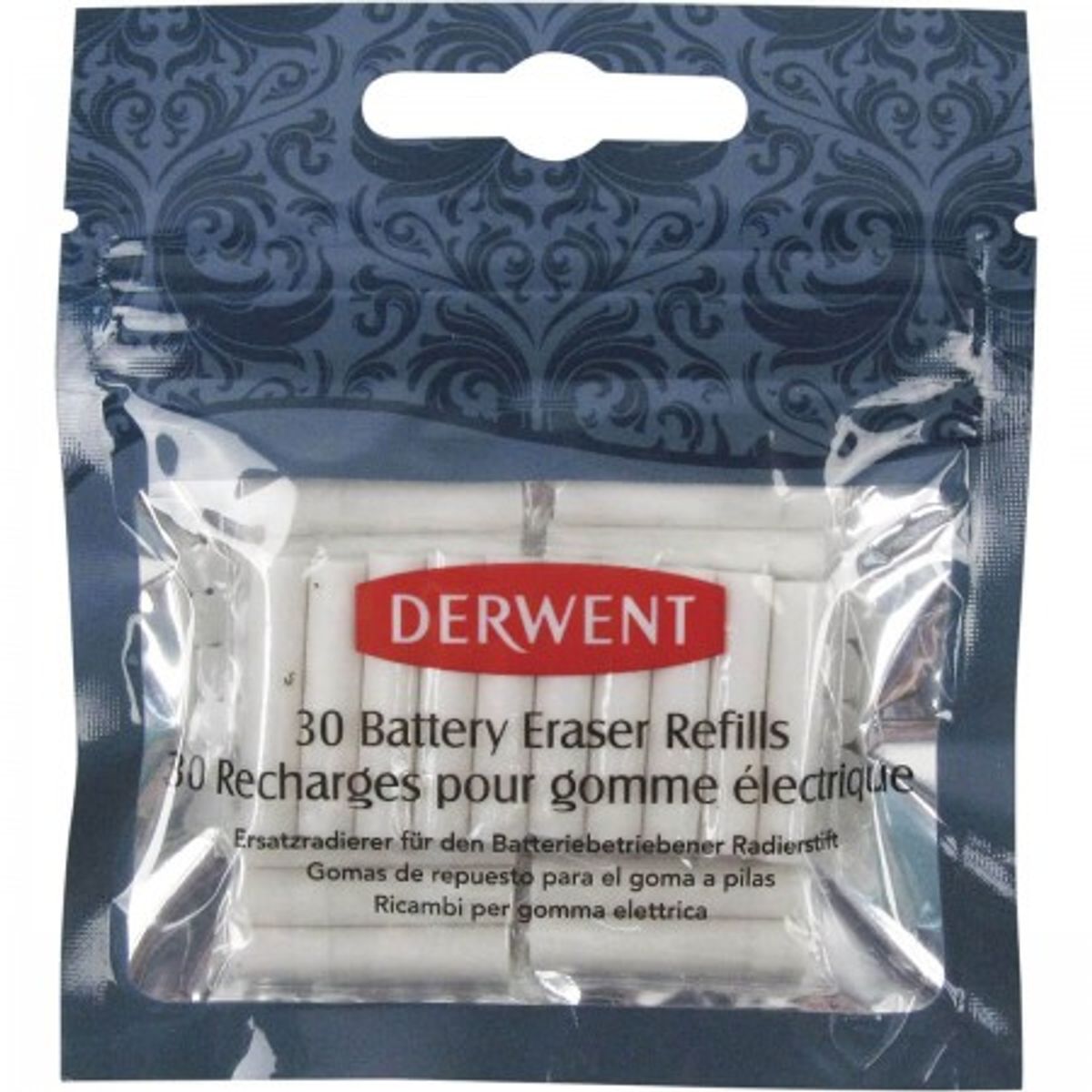 Refil para Borracha Eletrica a Pilha Derwent 30 Unidades