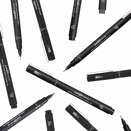 Caneta Nanquim Uni Pin Avulsa - Black