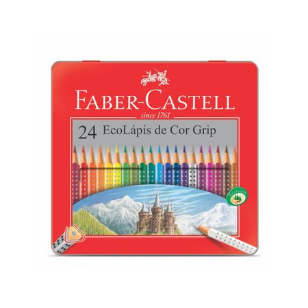 Lapis de Cor Faber Castell Lata 24 Cores
