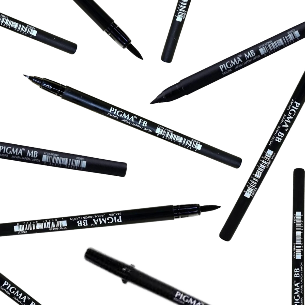 Caneta Pigma Pen Brush Sakura Preta