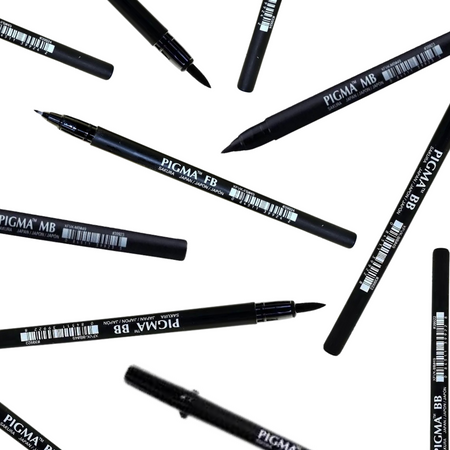 Caneta Pigma Pen Brush Sakura Preta