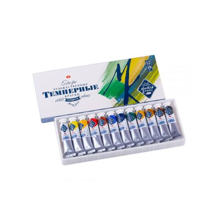 Kit Tempera Profissional Nevskaya Palitra Master Class 12 Cores 18ml - 2007