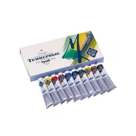 Kit Tempera Profissional Nevskaya Palitra Master Class 10 Cores 46ml - 1032