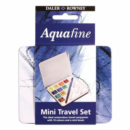 Kit Aquarela Daler Rowney Mini Travel Set 10 Pastilhas