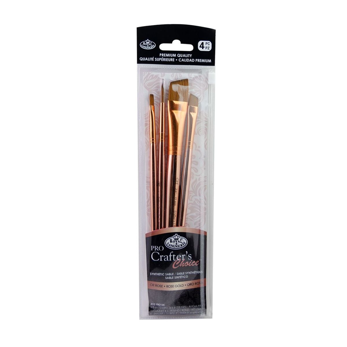 Kit Pincel Royal e Langnickel Crafters Choice Pro Rose Gold Variados- RCC PRO105