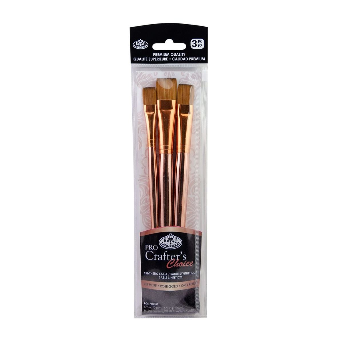 Kit Pincel Royal e Langnickel Crafters Choice Pro Rose Gold Wash - RCC PRO107