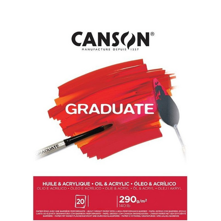 Bloco Canson para Acrilico e Oleo Graduate 290g/m²