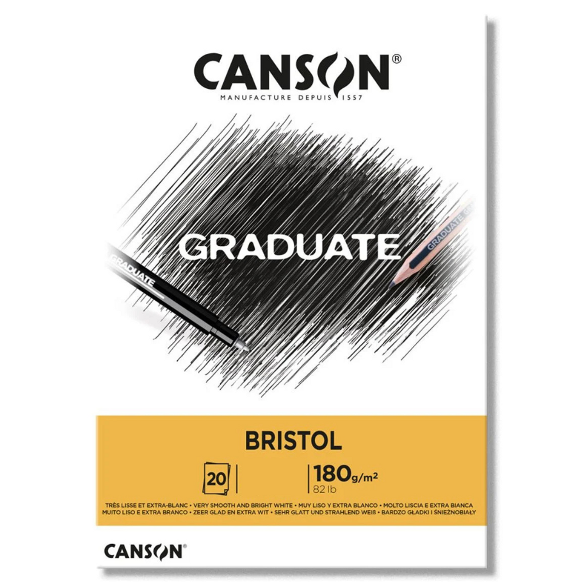 Bloco Desenho Canson Graduate Bristol 180g/m²