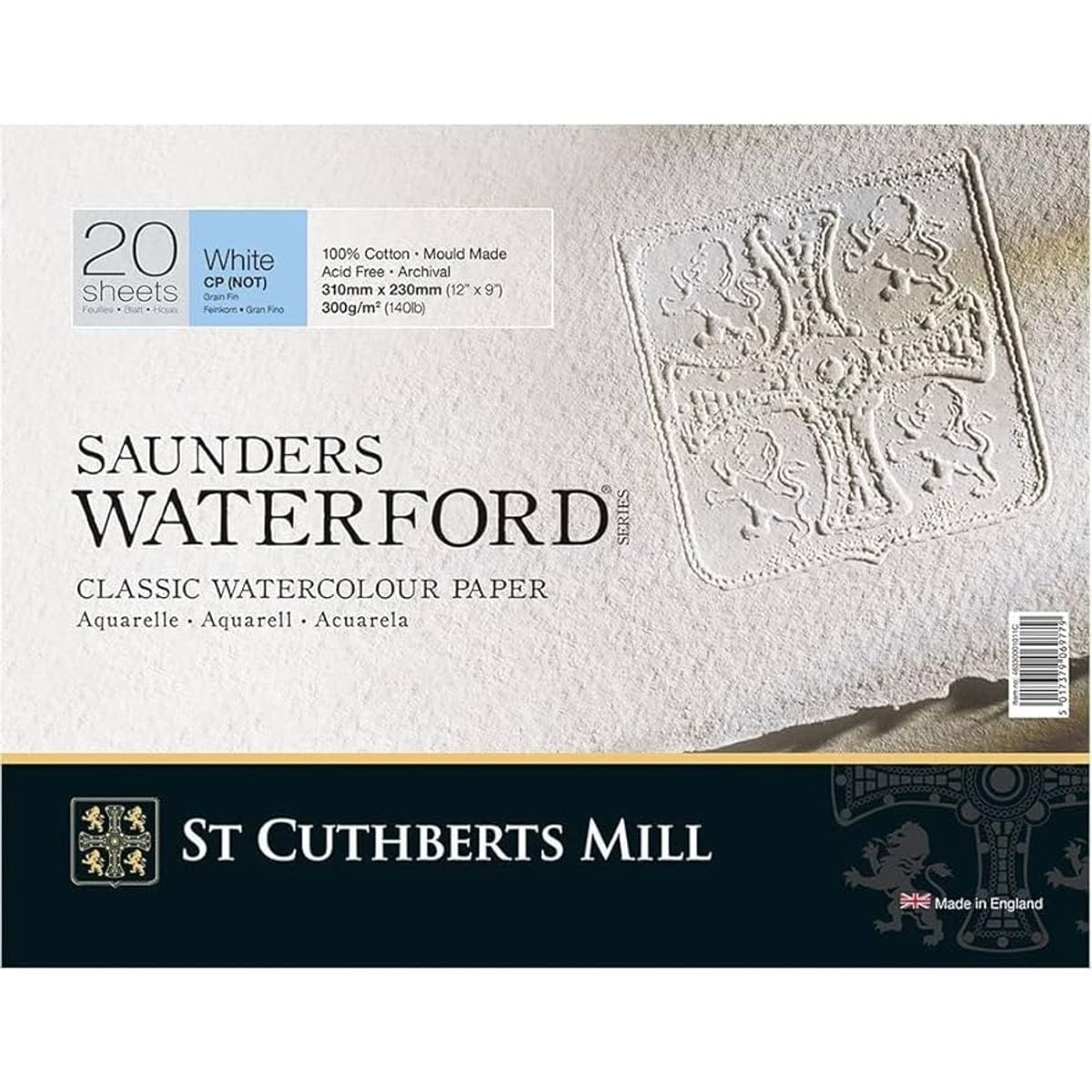 Bloco Aquarela Canson Saunders Waterford 300g/m² 23x31 Textura Fina
