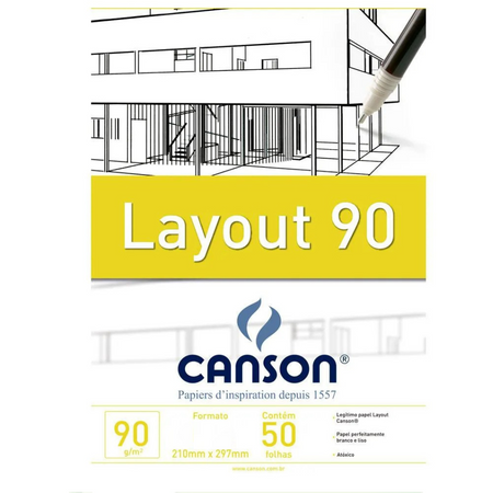 Bloco Desenho Canson Layout 90g/m² 