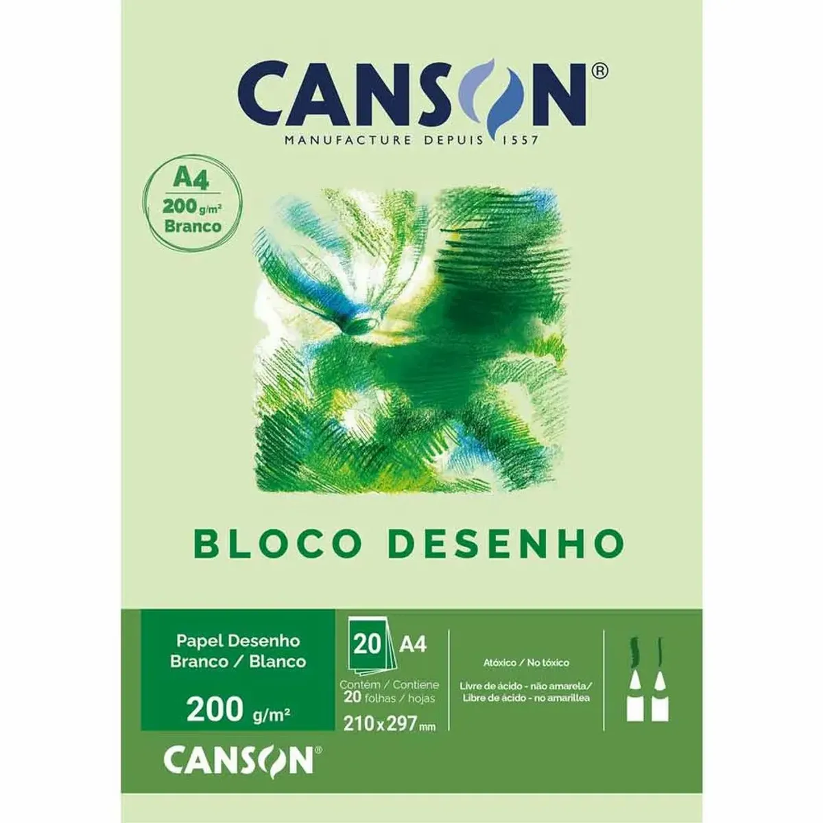 Bloco Desenho Canson 200g/m²