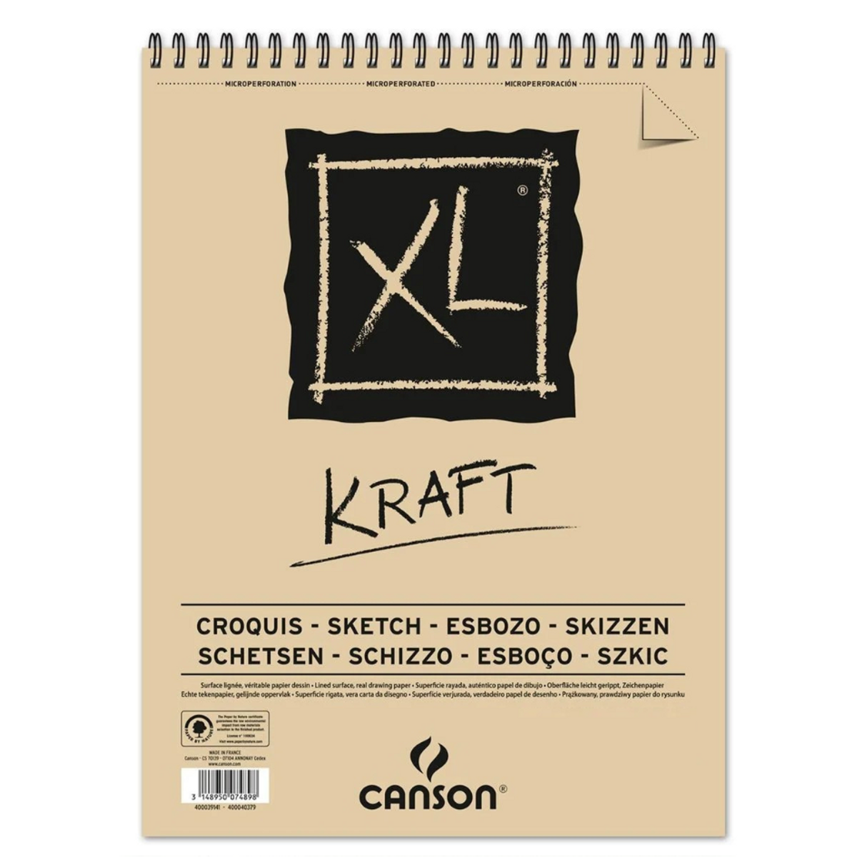 Bloco Desenho Canson XL Kraft 90g/m²