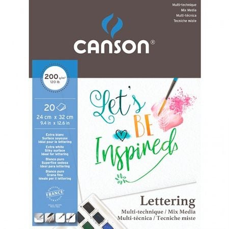 Bloco Lettering Canson 200g/m² Multi Tecnicas