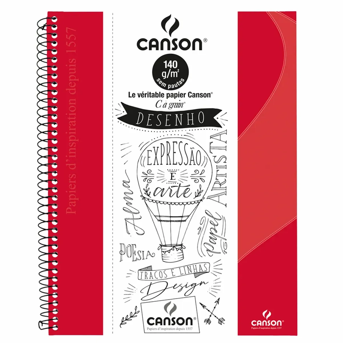 Caderno Desenho Canson 140g/m² - Várias Cores
