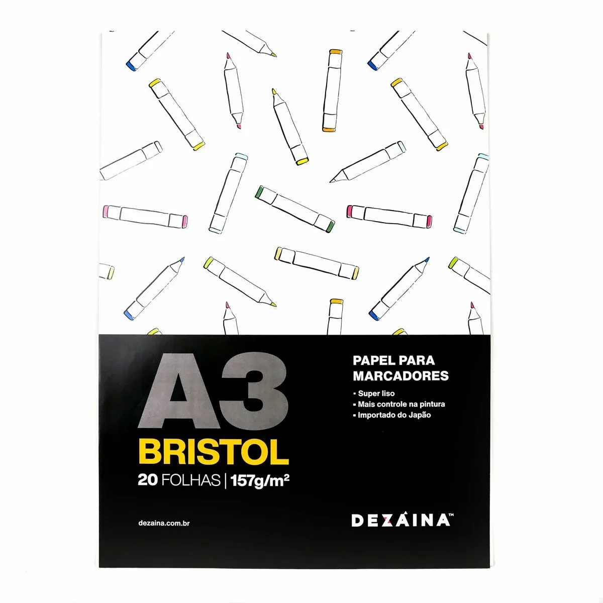 Papel para Marcador Dezaina Bristol 157 g/m² A3 20 Folhas