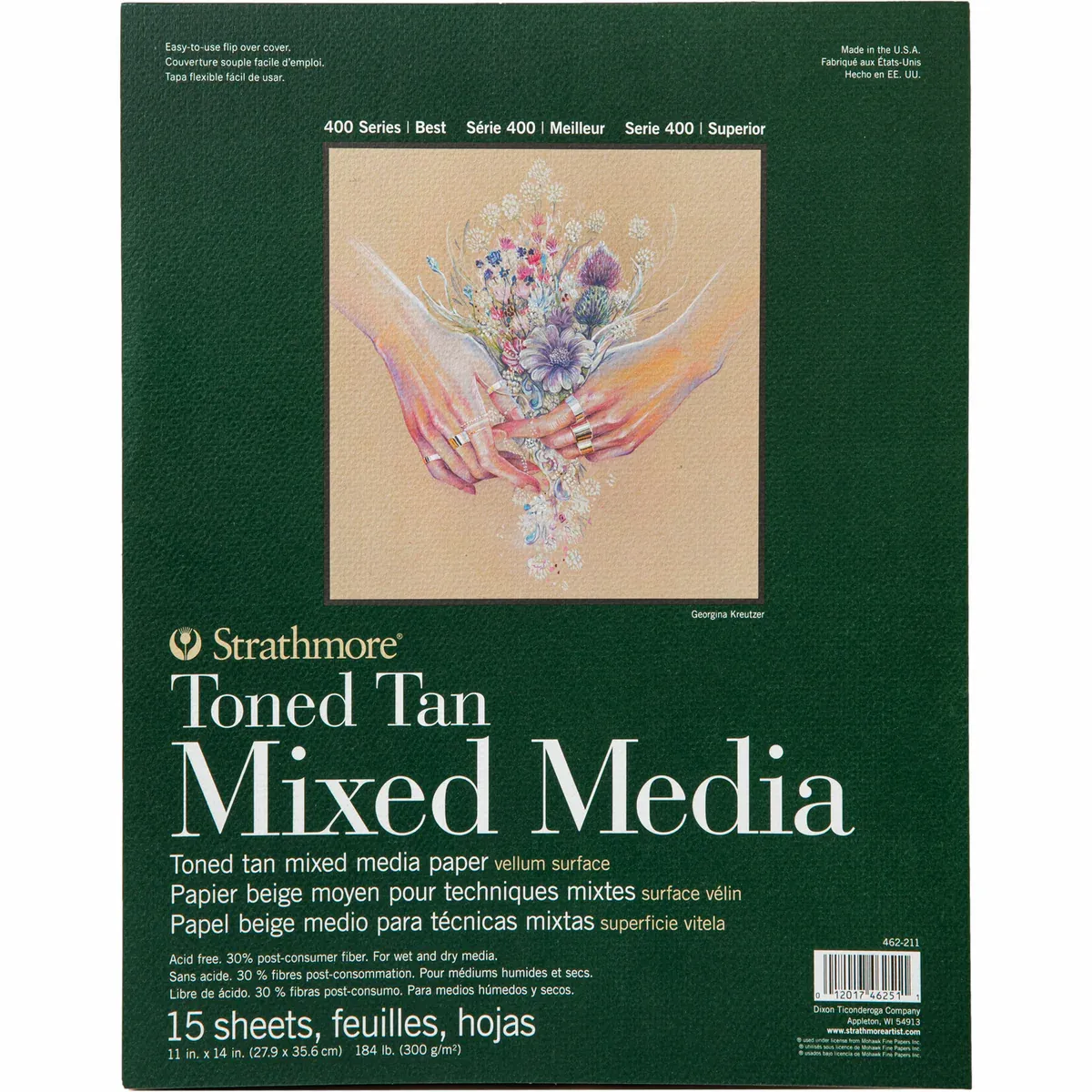 Bloco Aquarela Strathmore Mixed Media 300g/m² 28x36 15 Folhas