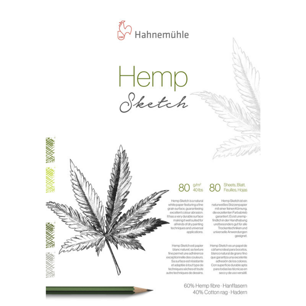 Bloco Desenho Hahnemuhle Hemp 80g/m²